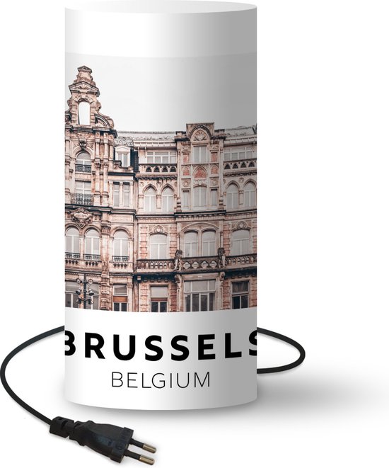Lamp - Nachtlampje - Tafellamp slaapkamer - België - Brussel - Huizen - 54  cm hoog -... | bol.com