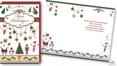 Lannoo Cards • Luxe dubbele Kerstkaarten • 6 stuks • Goud-foliedruk • Preegdruk/reliëf • Kerst • (6 x €2.95)