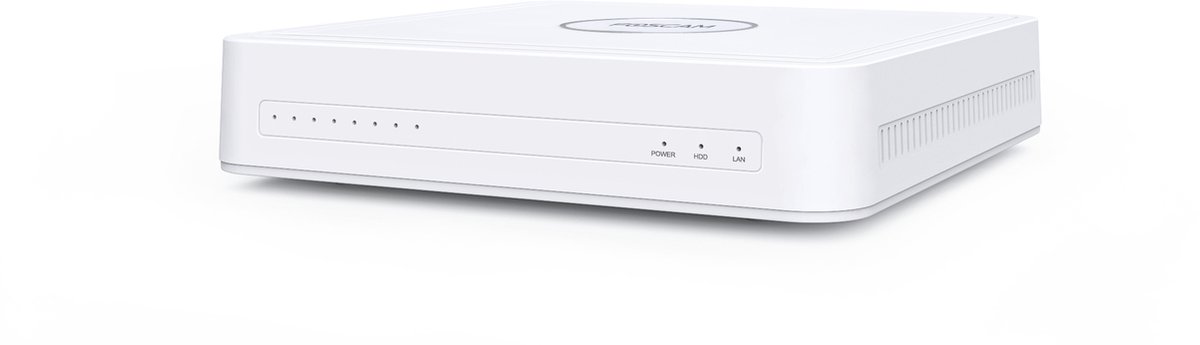 Foscam FN8108H Netwerk Video Recorder- 8 kanaals - 5MP - Ultra HD - Bedraad - Bewegingsdetectie - Wit