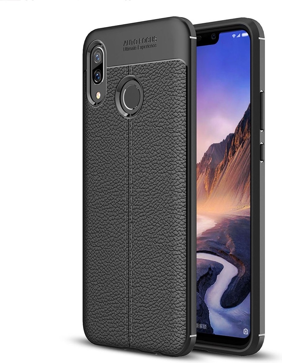 Mobigear Hoesje geschikt voor Huawei Nova 3 Telefoonhoesje Flexibel TPU | Mobigear Luxury Backcover | Nova 3 Case | Back Cover - Zwart