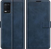 Mobigear Telefoonhoesje geschikt voor Realme Narzo 30 5G‎ Hoesje | Mobigear Wallet Bookcase Portemonnee | Pasjeshouder voor 3 Pasjes | Telefoonhoesje voor Pinpas / OV Kaart / Rijbewijs - Blauw