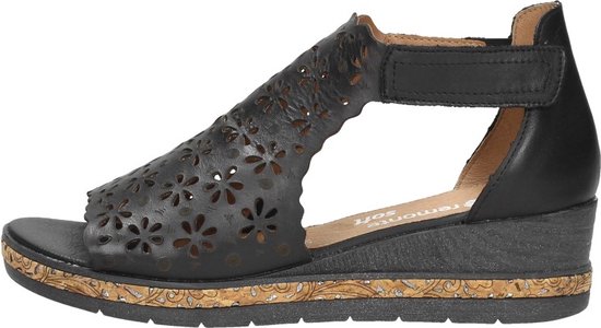 Remonte Dames sandalen Sandalen Plat - zwart - Maat 40