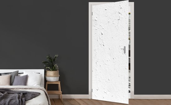 Deursticker Muur - Wit - Verf - 80x205 cm - Deurposter