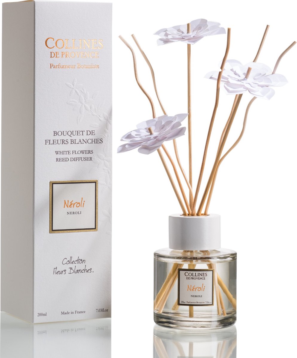 Collines de Provence - Bouquet de Fleurs Blanches - Geurstokjes Neroli 200ml