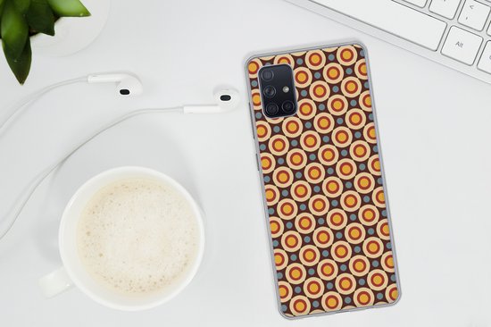 Coque Samsung Galaxy A51 5G - Rétro - Vintage - Design - Cercle - Étui de téléphone en Siliconen