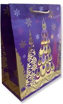 5 Luxe Kerst Cadeautasjes A5 formaat 18x23cm - Kerst Papieren cadeautasjes met Full-color bedrukking