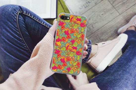 Coque pour iPhone SE 2020 - Meiden - Coeur - Boucles - Motifs - Coque en Siliconen pour téléphone -