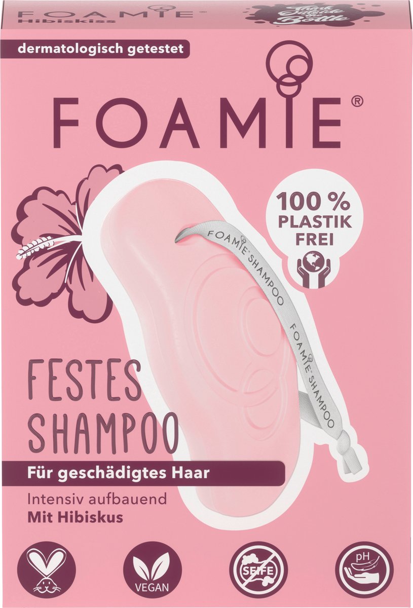 Foamie Vaste shampoo Hibiscus, voor beschadigd haar, 80 gram