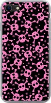 Geschikt voor iPhone 7 hoesje - Meisje - Piraten - Roze - Patronen - Girl - Kind - Kinderen - Siliconen Telefoonhoesje