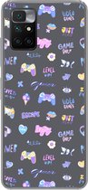Geschikt voor Xiaomi Redmi 10 hoesje - Meisjes - Gaming - Console - Patronen - Girl - Kids - Kinderen - Kindje - Siliconen Telefoonhoesje