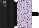 Bookcase Geschikt voor iPhone 11 Pro telefoonhoesje - Patronen - Regenboog - Kroon - Girl - Kids - Kinderen - Met vakjes - Wallet case met magneetsluiting