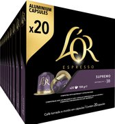 L'OR Espresso Supremo Koffiecups - Intensiteit 10/12 - 10 x 20 capsules