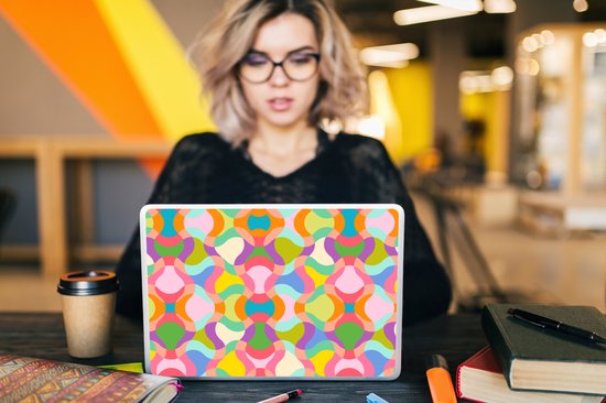 Autocollant pour ordinateur portable - 11,6 pouces - Design - Abstrait - Couleurs - Rétro - 30x21cm - Autocollants pour ordinateur portable - Skin pour ordinateur portable - Couverture