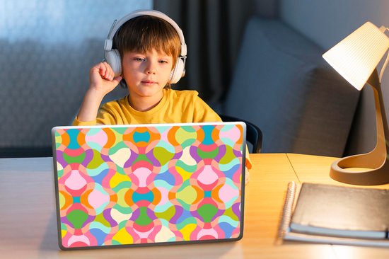 Autocollant pour ordinateur portable - 11,6 pouces - Design - Abstrait - Couleurs - Rétro - 30x21cm - Autocollants pour ordinateur portable - Skin pour ordinateur portable - Couverture