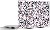 Laptop sticker - 11.6 inch - Meiden - Bloemen - Roze - Patronen - Girl - Kids - Kinderen - Meisjes - 30x21cm - Laptopstickers - Laptop skin - Cover