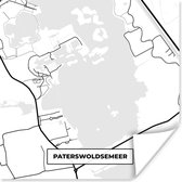 Poster Plattegrond - Kaart - Stadskaart - Groningen - Paterswoldsemeer - 50x50 cm