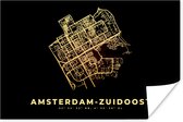 Poster Amsterdam - Stadskaart - Plattegrond - Kaart - 90x60 cm
