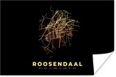Poster Roosendaal - Kaart - Plattegrond - Stadskaart - 30x20 cm