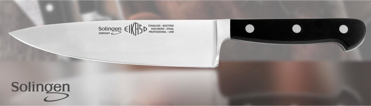 Eikaso Solingen Koksmes 26 cm – Stijf RVS Lemmet – Ergonomisch en Veilig
