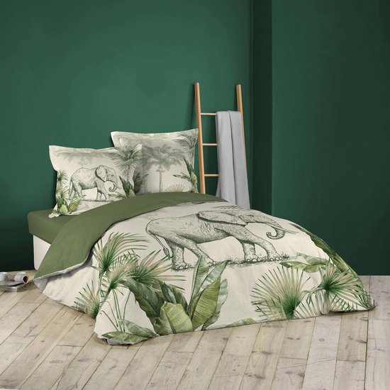 Effen Groen Douceur D'Intérieur 3-delig Beddengoed - 240x220 Cm, Geel, 100% Katoen Gaas (Met Kussenslopen) Dekbedovertrek 240x220