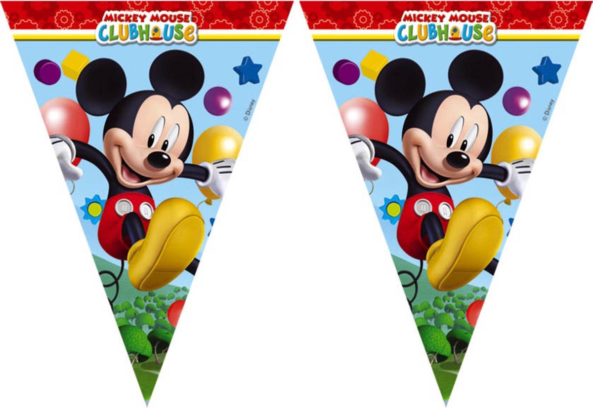 Vlaggenlijn Mickey Mouse - Disney - Verjaardag - Verjaardagsfeest -  Feestslinger - 2 meter | bol.com