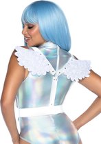 Furry angel wing body harness