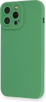 Casemania Hoesje Geschikt voor Apple iPhone 13 Pro Groen - Siliconen Back Cover met Camera Bescherming