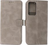 Xioami Mi 12 Pro Hoesje - Book Case Telefoonhoesje - Kaarthouder Portemonnee Hoesje - Wallet Cases - Grijs