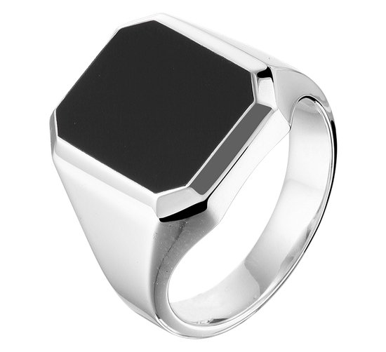 Vigor Zegelring Onyx - Zilver
