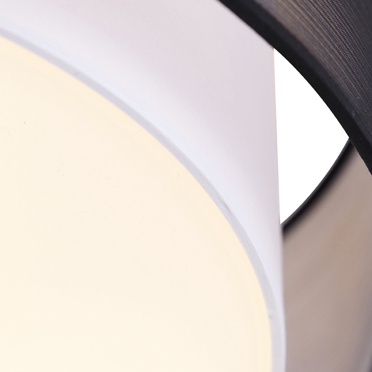 Qazqa Landelijke Plafondlamp Zwart 50 Cm - Drum