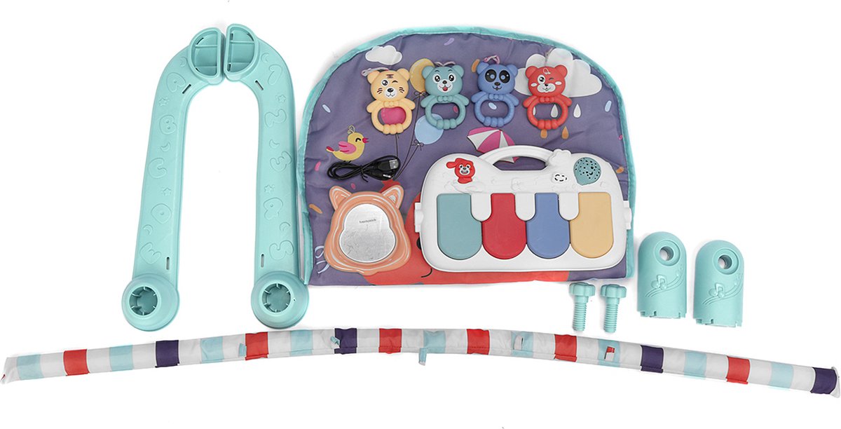 Babygym Speelmat - Kindergymhuis - Spelen Leren - Opvouwbaar