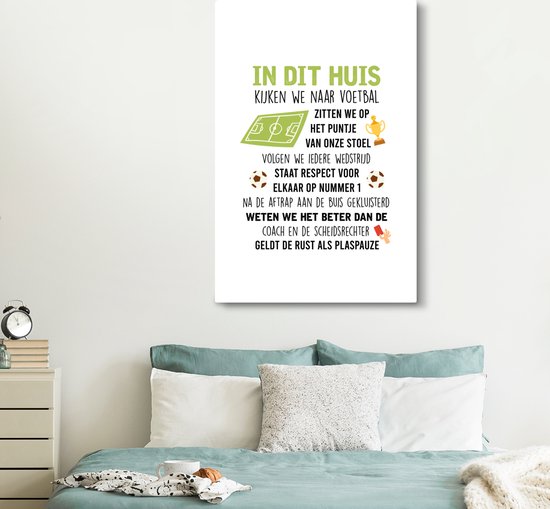 Toile Peinture Proverbes - Voetbal - Sport - 120x180 cm - Décoration murale XXL