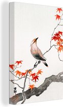 Canvas Schilderij voor Woonkamer - Japandi/Wabi Sabi Stijl - Esdoorn - Japan - Gespannen op Houten Frame