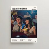 (500) Days of Summer Poster - Minimalist Filmposter A3 - 500 Days of Summer Movie Poster - 500 Days of Summer Merchandise - Vintage Posters