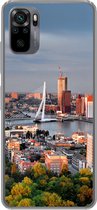 Geschikt voor Xiaomi Redmi Note 10 hoesje - Rotterdam - Skyline - Boom - Siliconen Telefoonhoesje