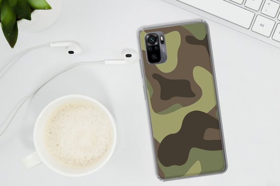 Coque Xiaomi Redmi Note 10 - Illustration d'un motif camouflage - Coque de téléphone en Siliconen