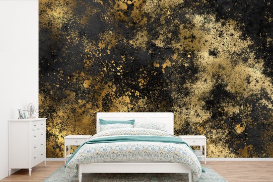 Papier Peint - Papier Peint Papier peint photo Gold - Zwart - Luxe - Largeur 525 cm x hauteur 350 cm