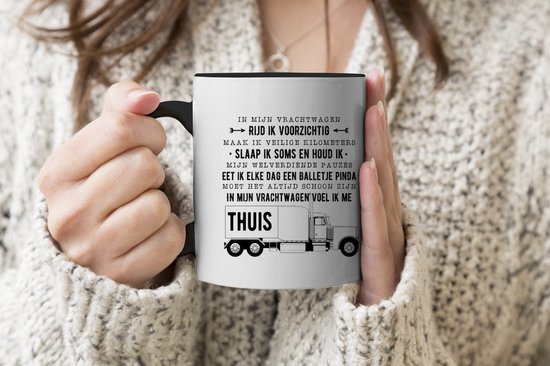 Magic Mug - Photo on Warmth Mugs - Coffee Mug - Proverbes - 'In my truck...' - Quotes - Truck - Magic Mug - Cup - 350 ML - Tea Mug - Sinterklaas decoration - Handout gifts for children - Shoe present Sinterklaas