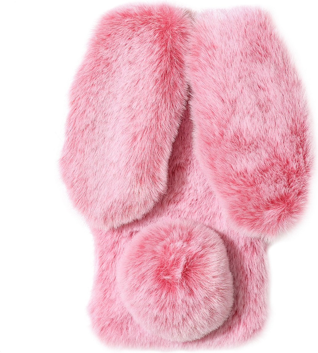 Casies Bunny telefoonhoesje - Samsung Galaxy A50 / A30s - Frozen Pink - konijnen hoesje soft case - Pluche / Fluffy