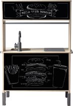 Little koekies - Burger & Fries Bar Sticker Set Ikea Düktig keukentje - pimp je keuken