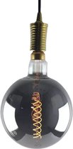 Zering XXL -  LED lamp - Ø20cm - G200 - E27 fitting - Filament lamp - Edison lamp - Zwart glas