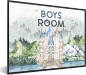 Fotolijst incl. Poster - Quotes - Boys room - Spreuken - Kinderen - Kids - Baby - Jongens - Boys - 80x60 cm - Posterlijst