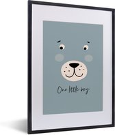 Fotolijst incl. Poster - Spreuken - Quotes - Our little boy - Kids - Baby - Jongen - 30x40 cm - Posterlijst