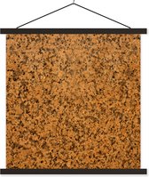Porte-affiche avec affiche - Affiche scolaire - Oranje - Zwart - Pierres - Granit - 40x40 cm - Lattes noires