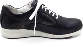 Durea Dames Veterschoen - Go 6240-688-9495 Blauw Glans - Wijdte K - Maat 8