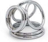 Kiotos Steel Quadruple Cock & Ball Ring