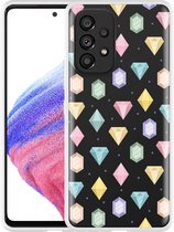 Hoesje Geschikt voor Samsung Galaxy A53 Diamonds