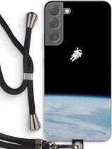 Case Company® - Samsung Galaxy S22 Plus hoesje met Koord - Alone in Space - Telefoonhoesje met Zwart Koord - Bescherming aan alle Kanten en Over de Schermrand