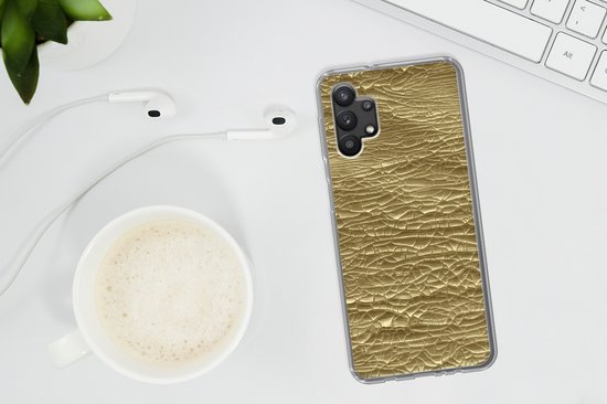 Coque Samsung Galaxy A32 5G - Or - Peinture - Abstrait - Coque de téléphone en Siliconen