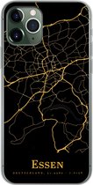 Geschikt voor iPhone 11 Pro hoesje - Essen - Kaart - Goud - Siliconen Telefoonhoesje